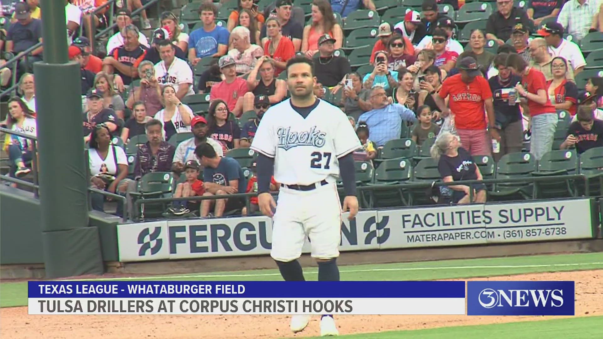 The Astros second baseman is back at Whataburger Field strengthening his recently repaired thumb.