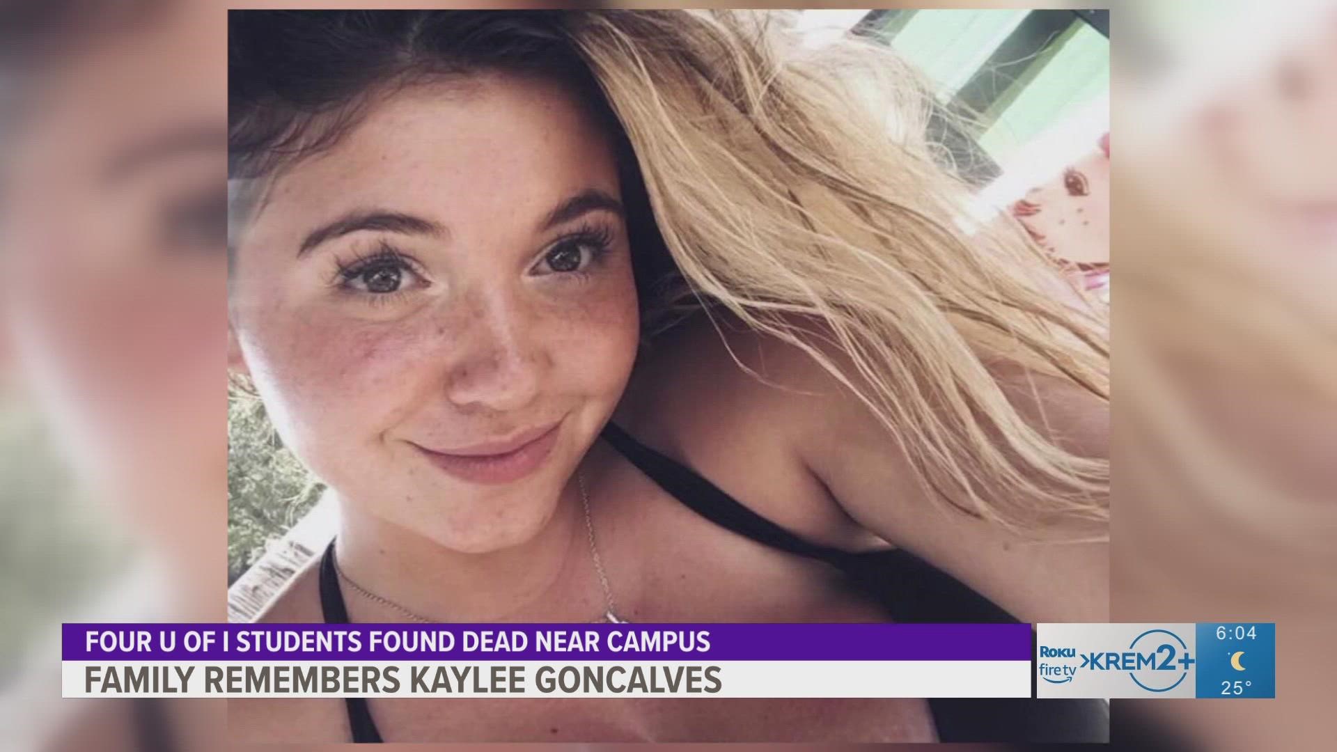 Kaylee Goncalves was one of the four victims Moscow Police found dead in a home near the University of Idaho's campus Sunday.