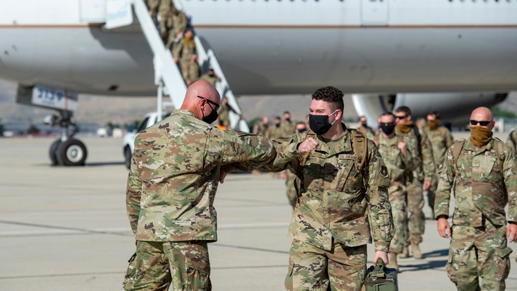 Over 120 Idaho National Guard personnel return home after deployment to Southwest Asia