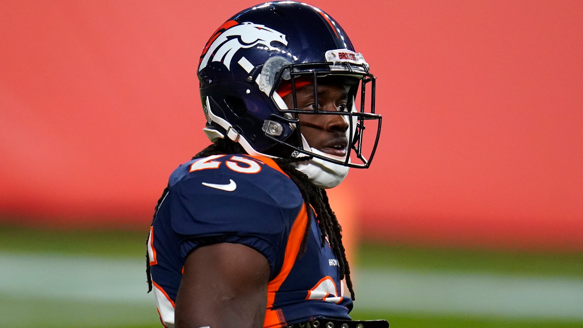 The running back, coming off his first 100-yard game with the Broncos, also received a speeding charge of going at least 25 mph over the limit.