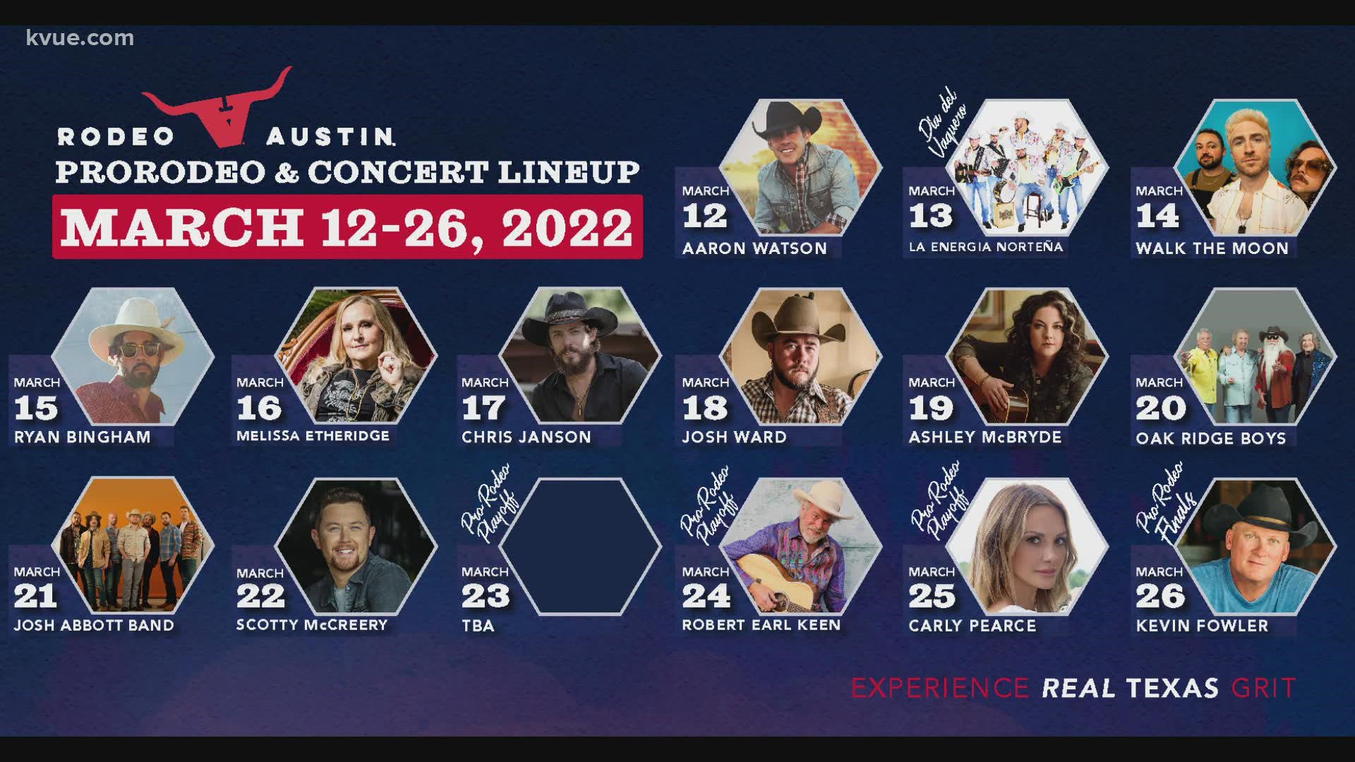 Texas country stars Robert Earl Keen, Kevin Fowler and Josh Abbott Band are among the artists playing this year's rodeo.