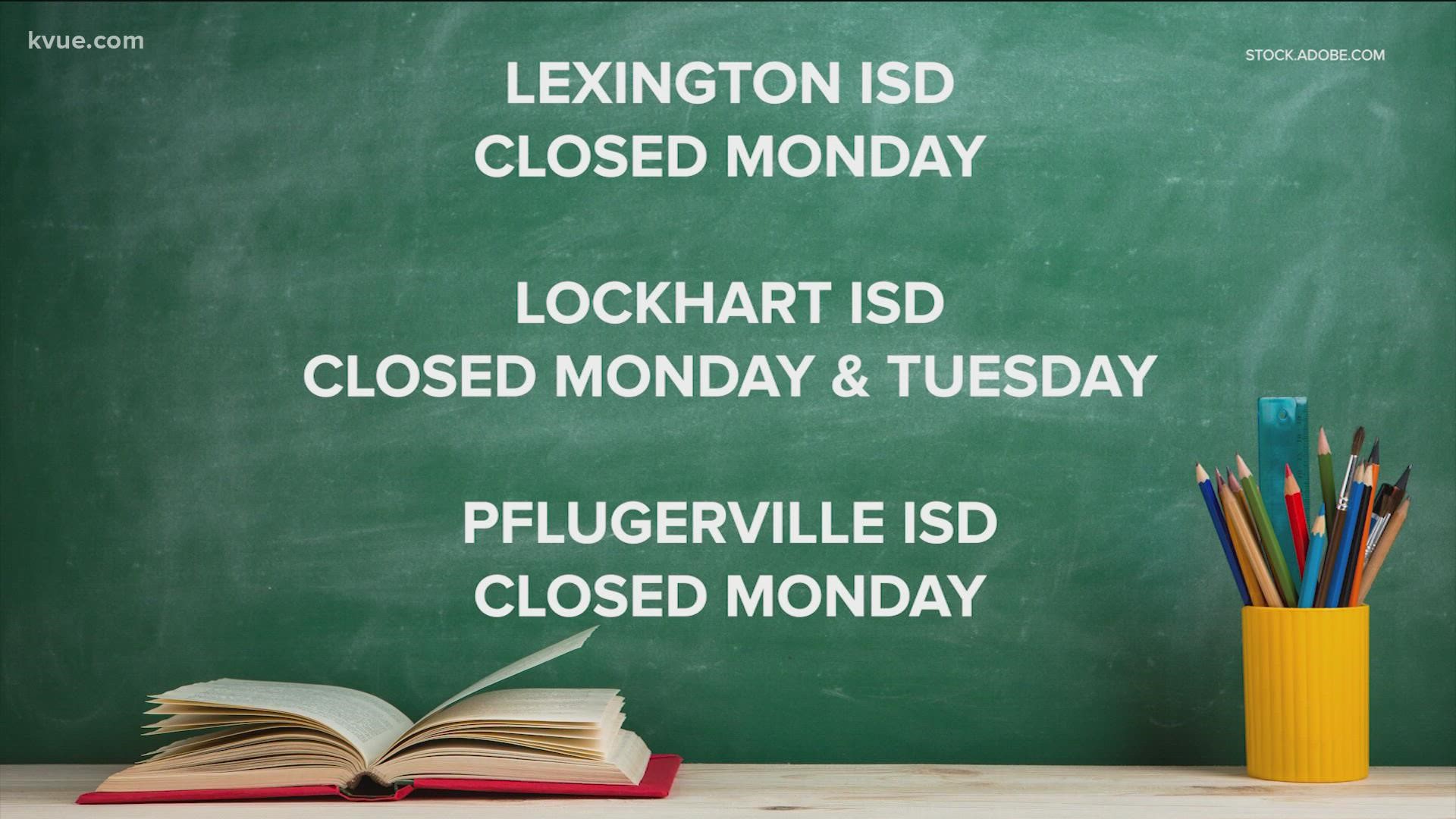 Three school districts have said they will remain closed early next week due to infections and staff shoratges.