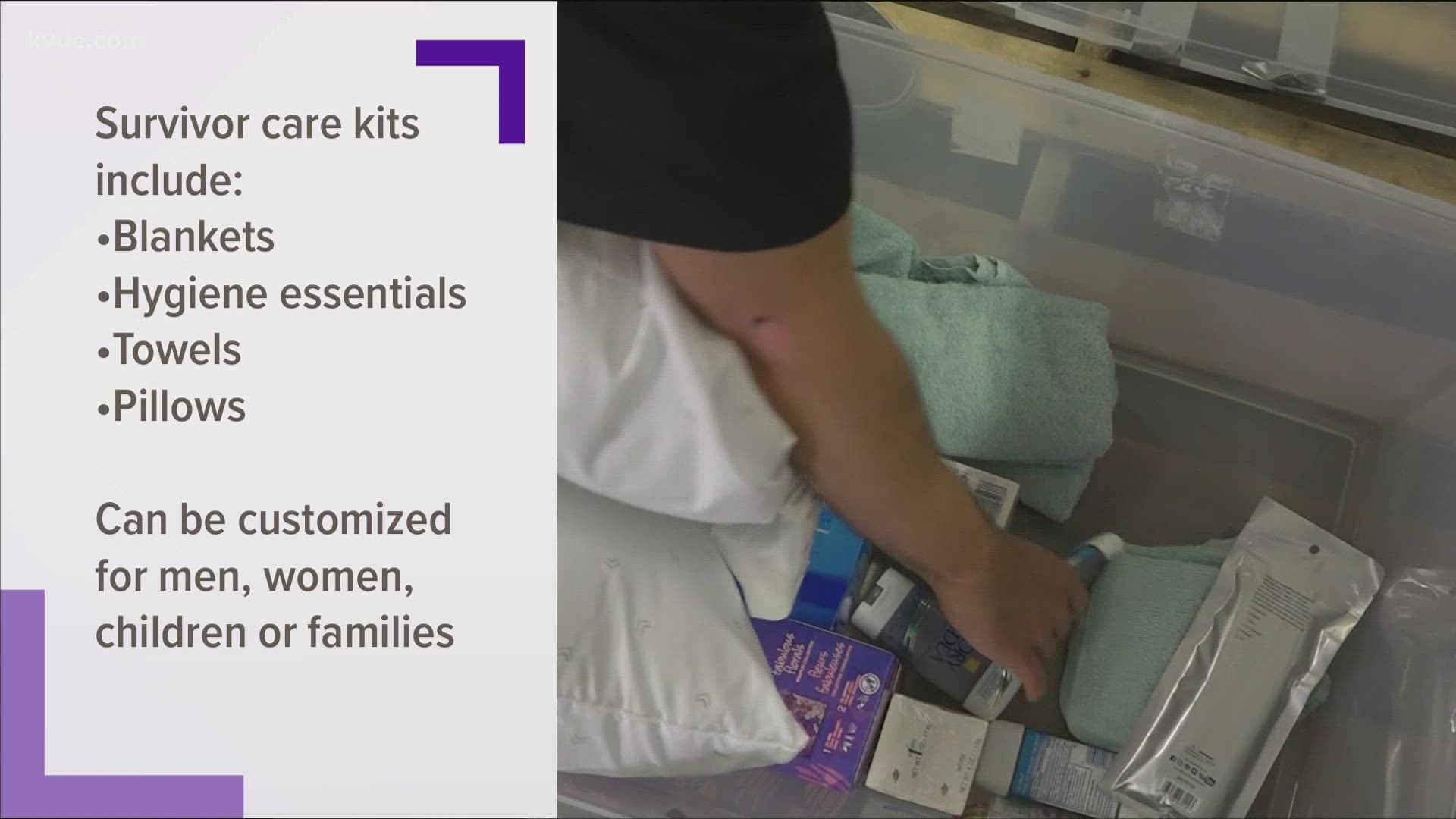 ADRN is asking for 5,000 care kits. You can drop your kit off at the HOPE Family Thrift Store in Austin.