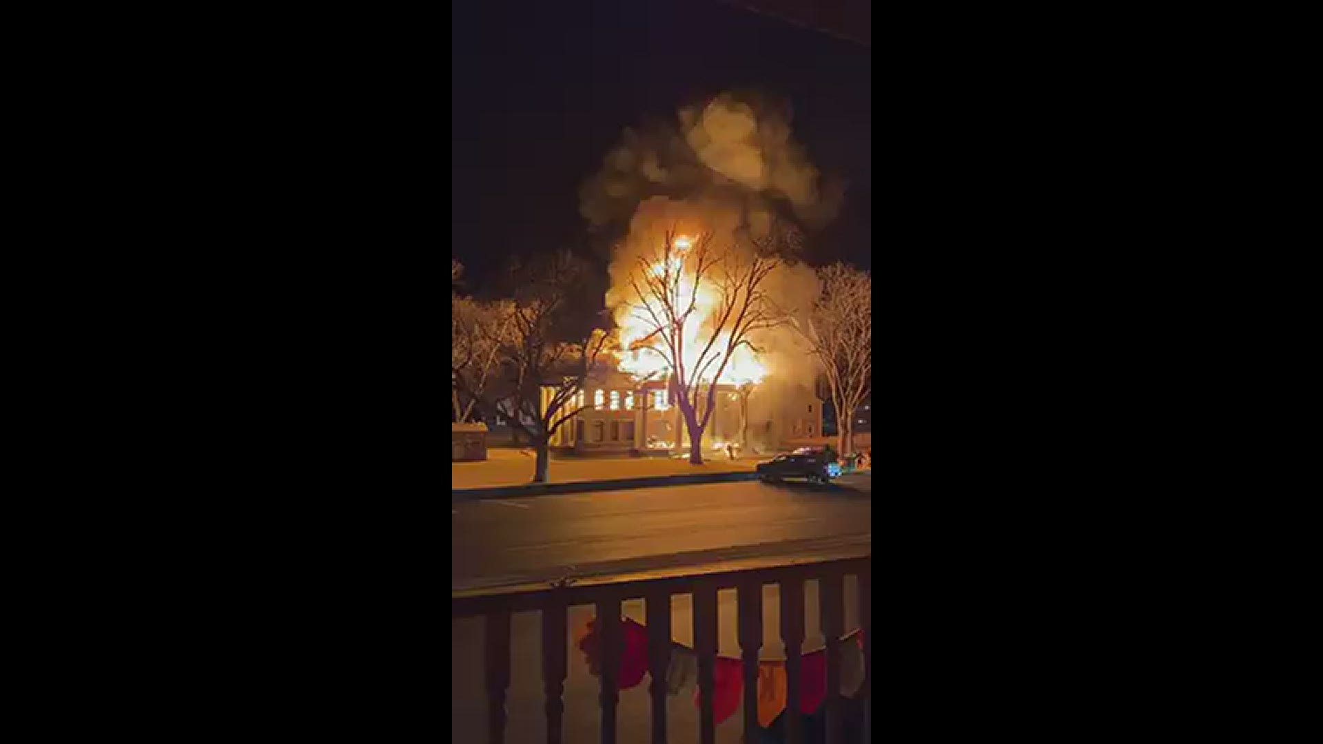 There is no word yet on the cause of the fire. Video: Rich C. Klein.