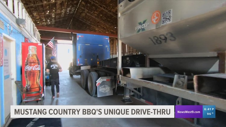 Mustang Country BBQ in Andrews provides a unique drive-thru experience for its customers