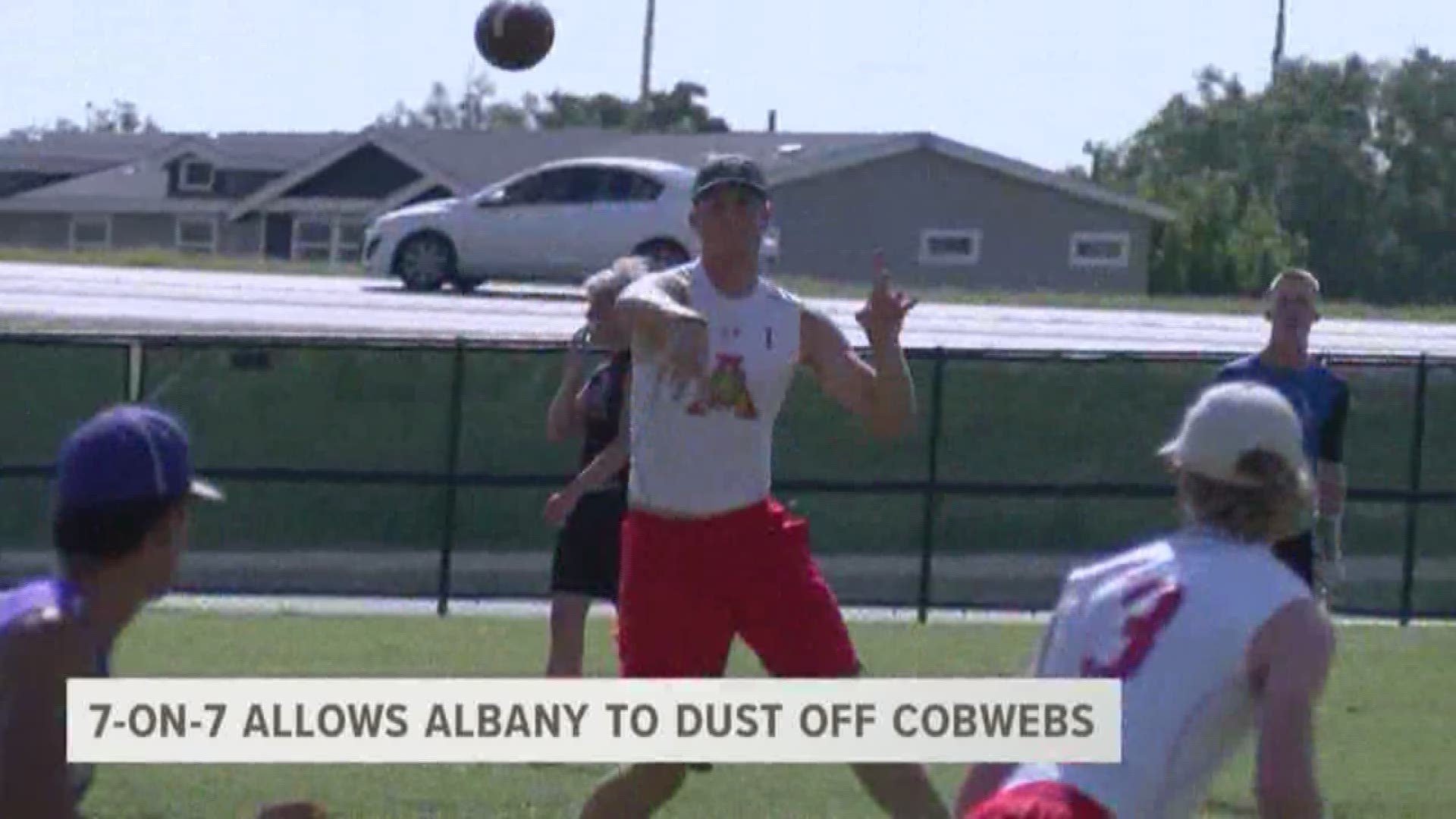 It's been quite some time since the football season ended for the Lions and several sports have come in between. The time spent competing in 7-on-7 ball is helping prepare Albany for when the season kicks off.