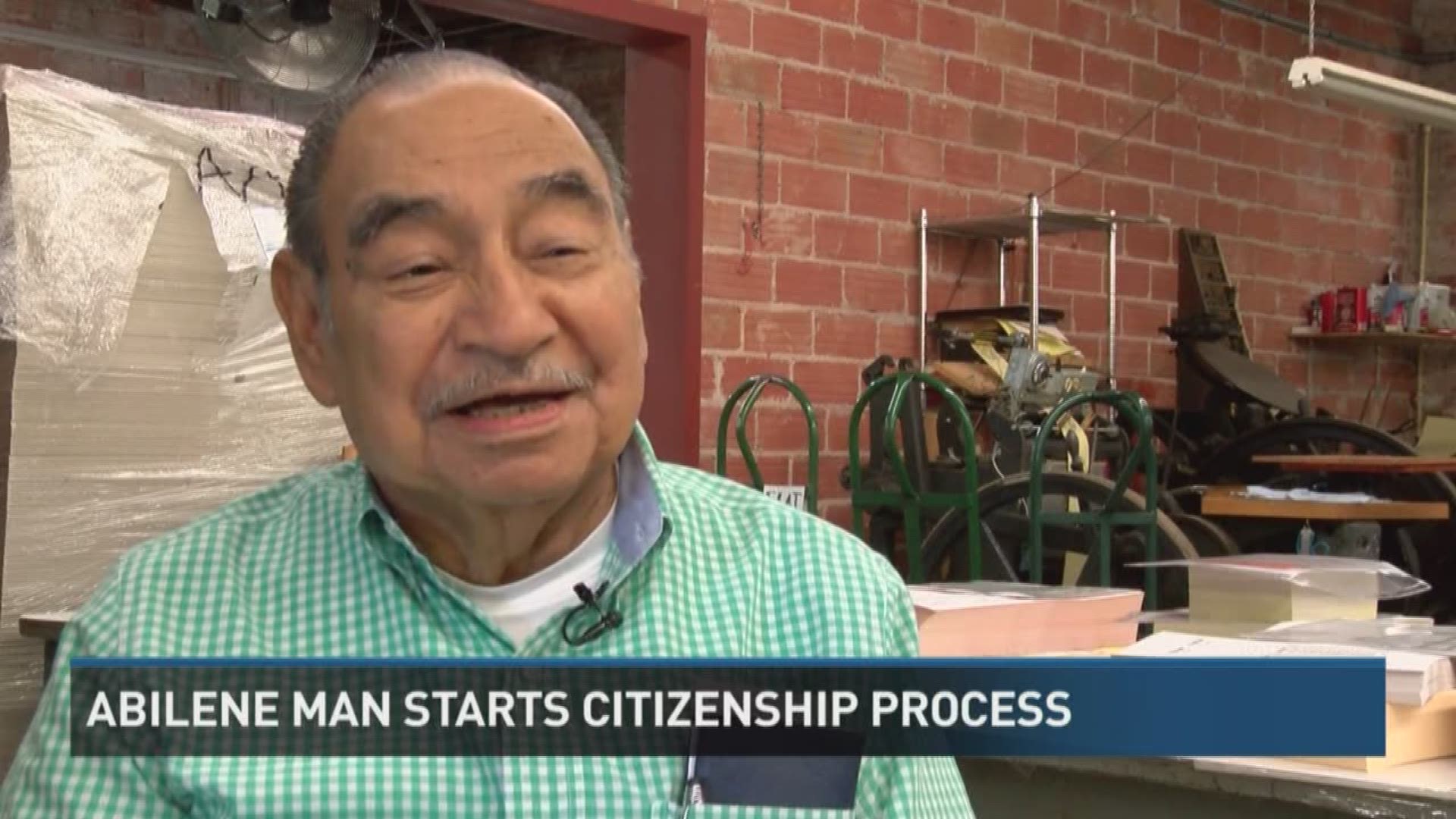 An 88-year-old Abilene man talks about the process he's going through to become an American citizen. Humberto De La Vega tells his story about this lengthy journey.