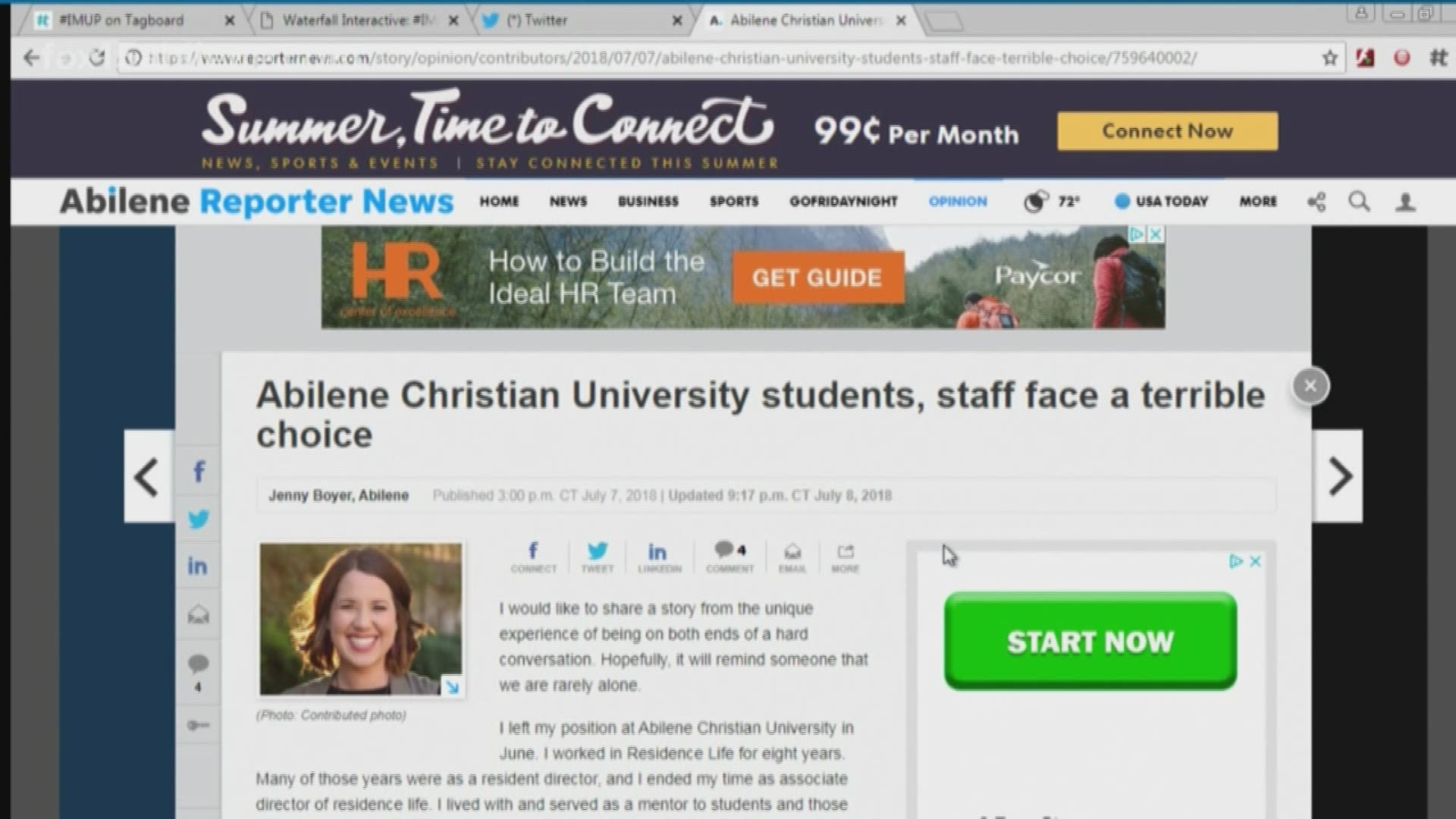 Months after Abilene Christian University battled claims of racism on campus, the school is back in the headlines. This time, after a former staff member says she was forced to either end her same-sex relationship or leave campus immediately.