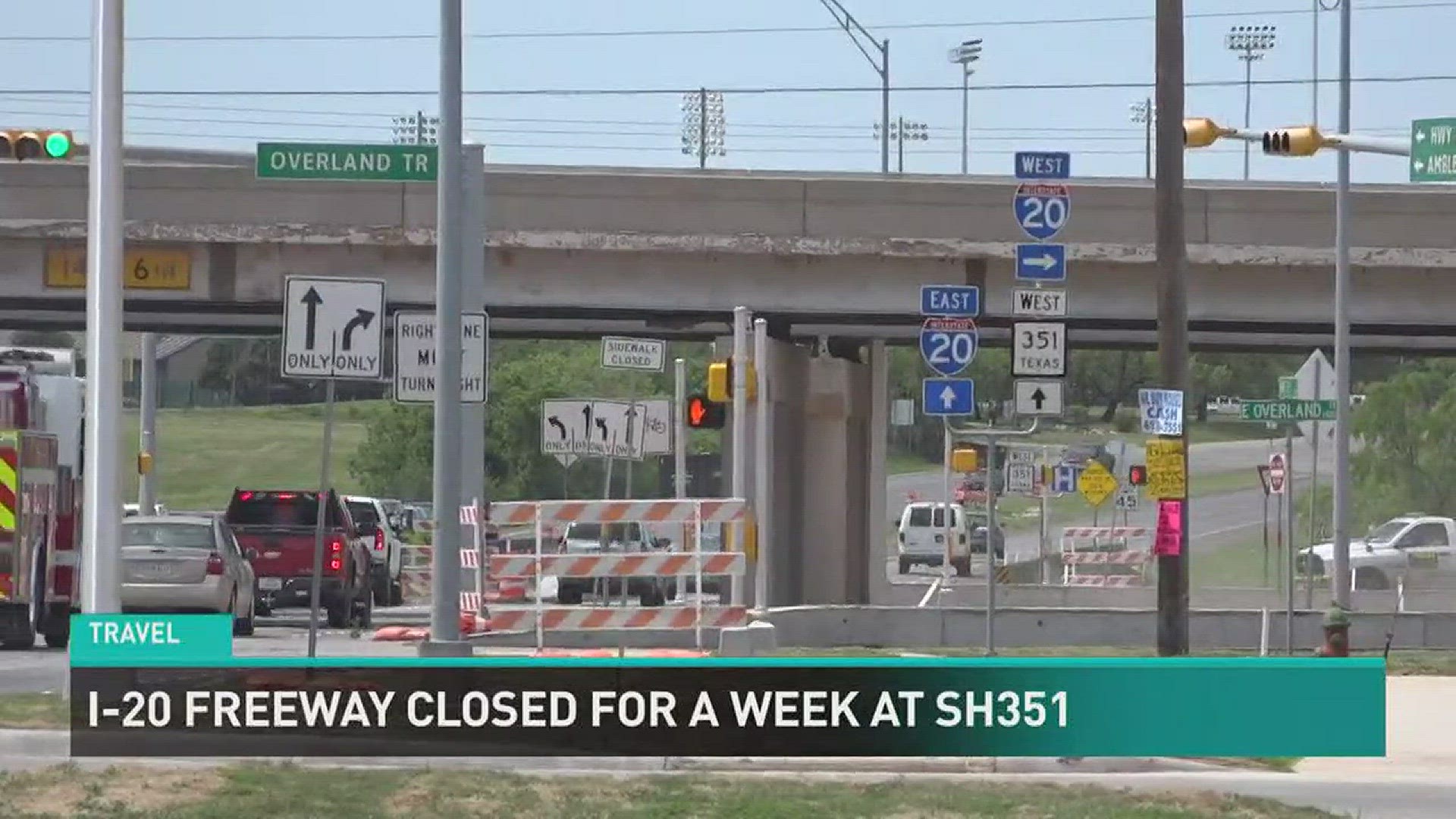 On Friday, Aug. 25, the intersection at State Highway 351 and Interstate 20 will be closed approximately for one week while the eastbound I-20 bridge is demolished and construction is done at the intersection.