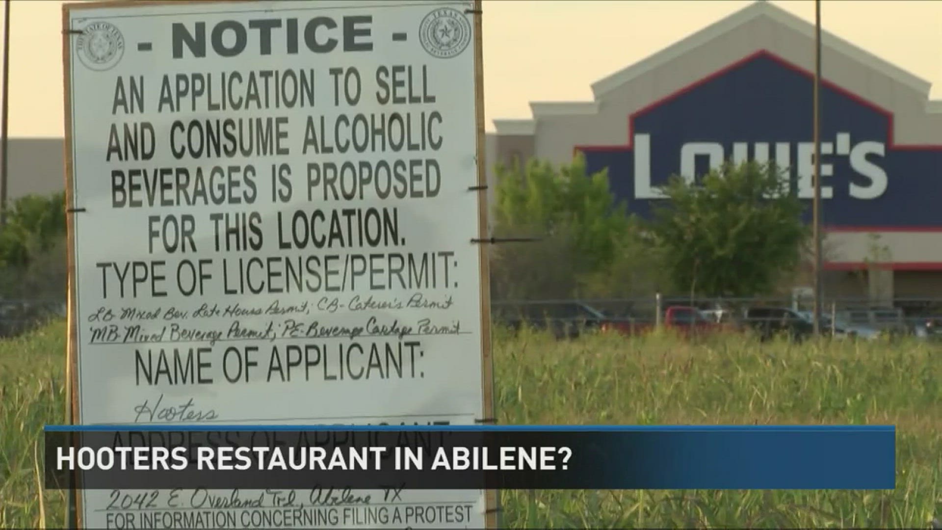 Hooters Restaurant trying to open it's doors in Abilene again