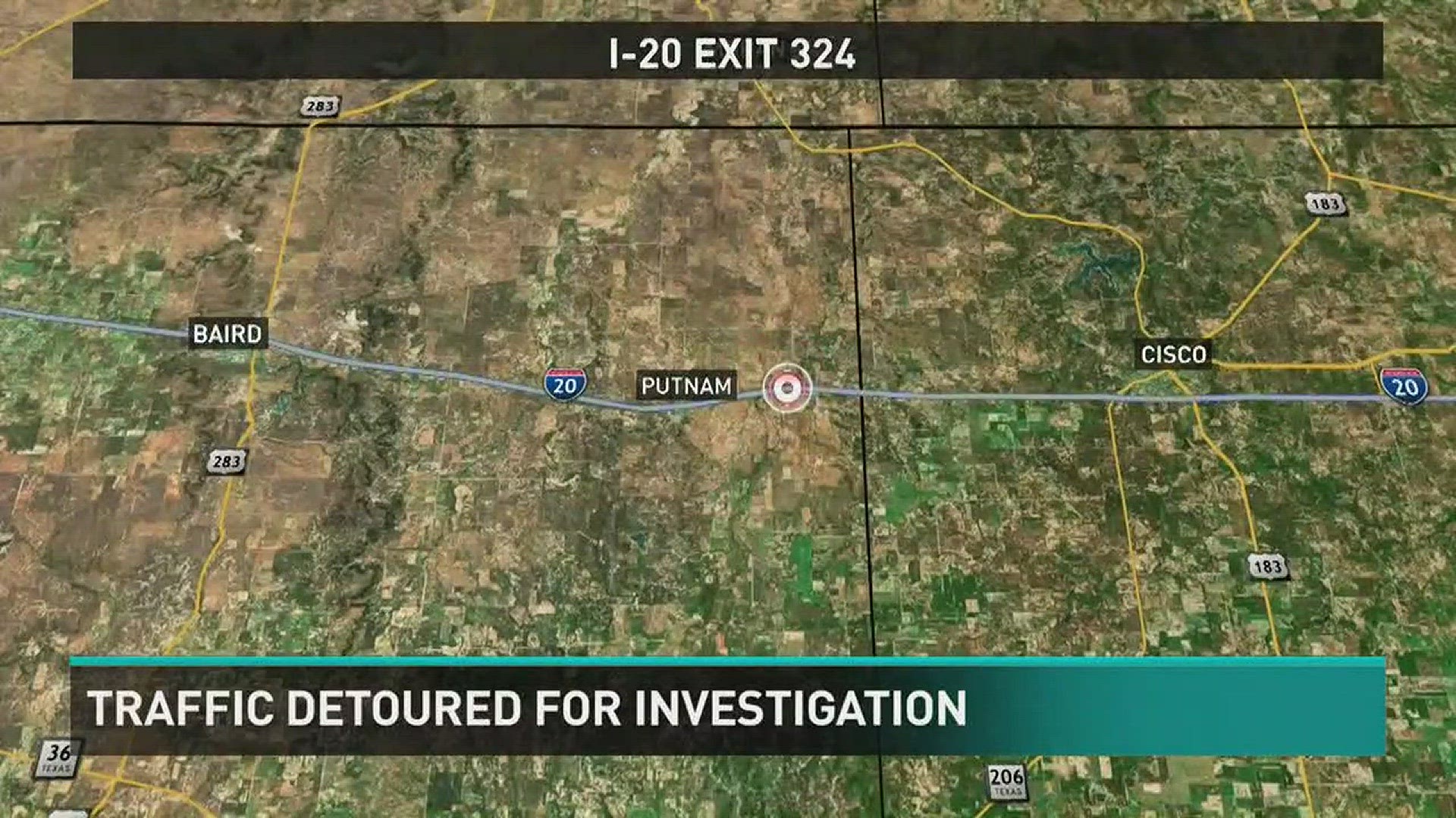 Due to DPS conducting a crash investigation, I-20 westbound near the 324 mile marker in Callahan County will be detoured.