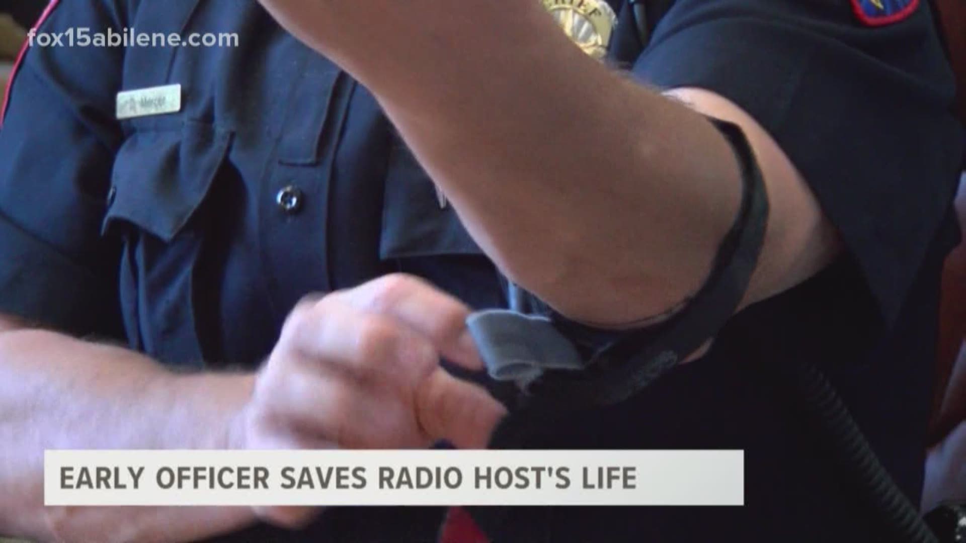Officer saves life of Coleman radio host.