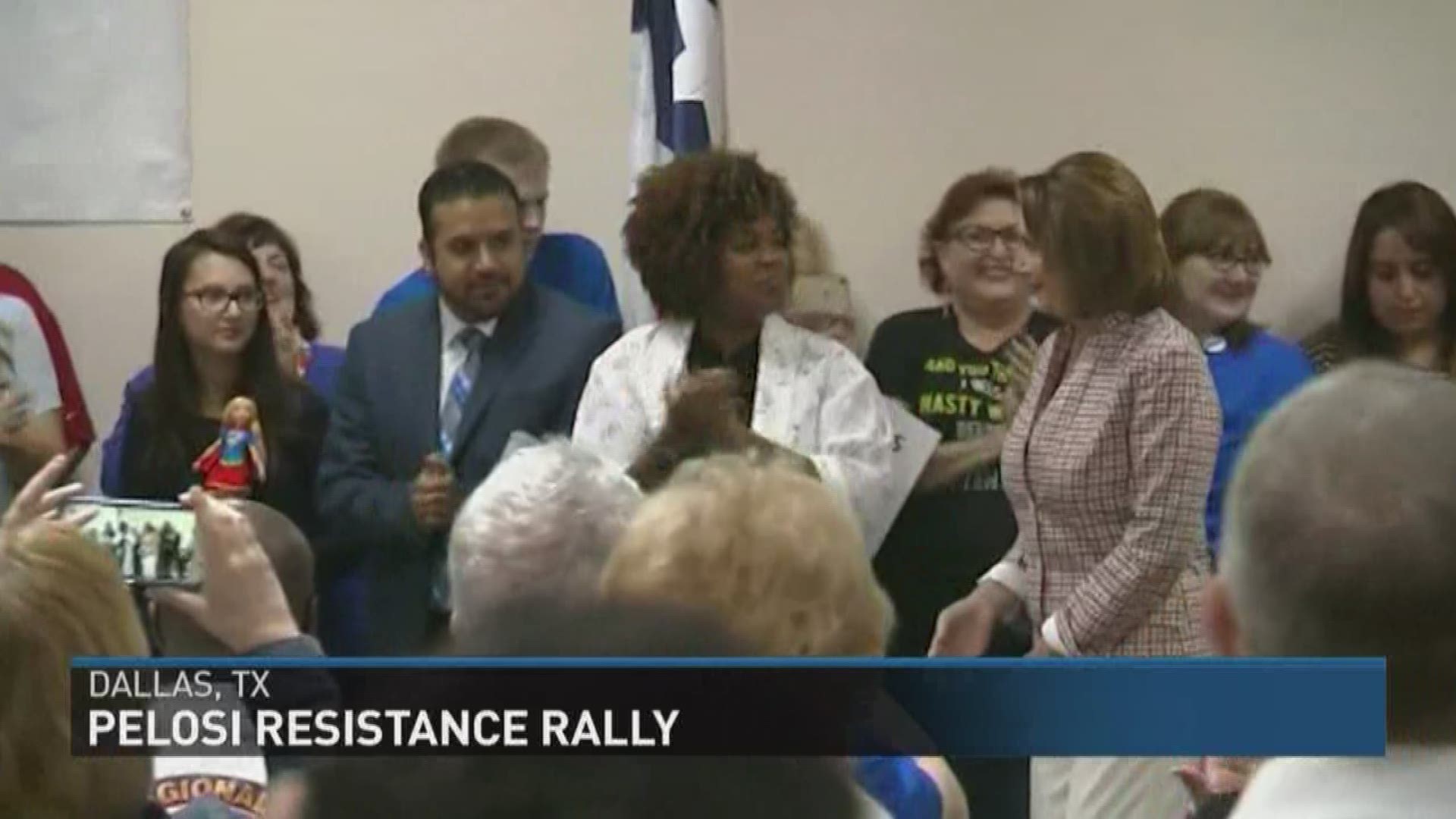 House Minority Leader Nancy Pelosi was in Texas, headlining a "Resistance Summer" rally.
