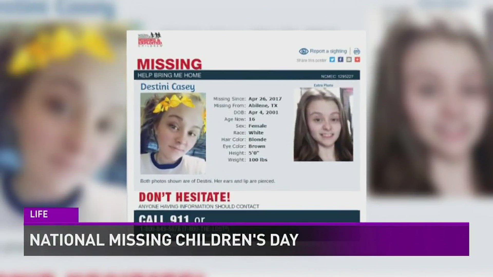 There were over 460,000 missing children entries in the U.S. in 2016.