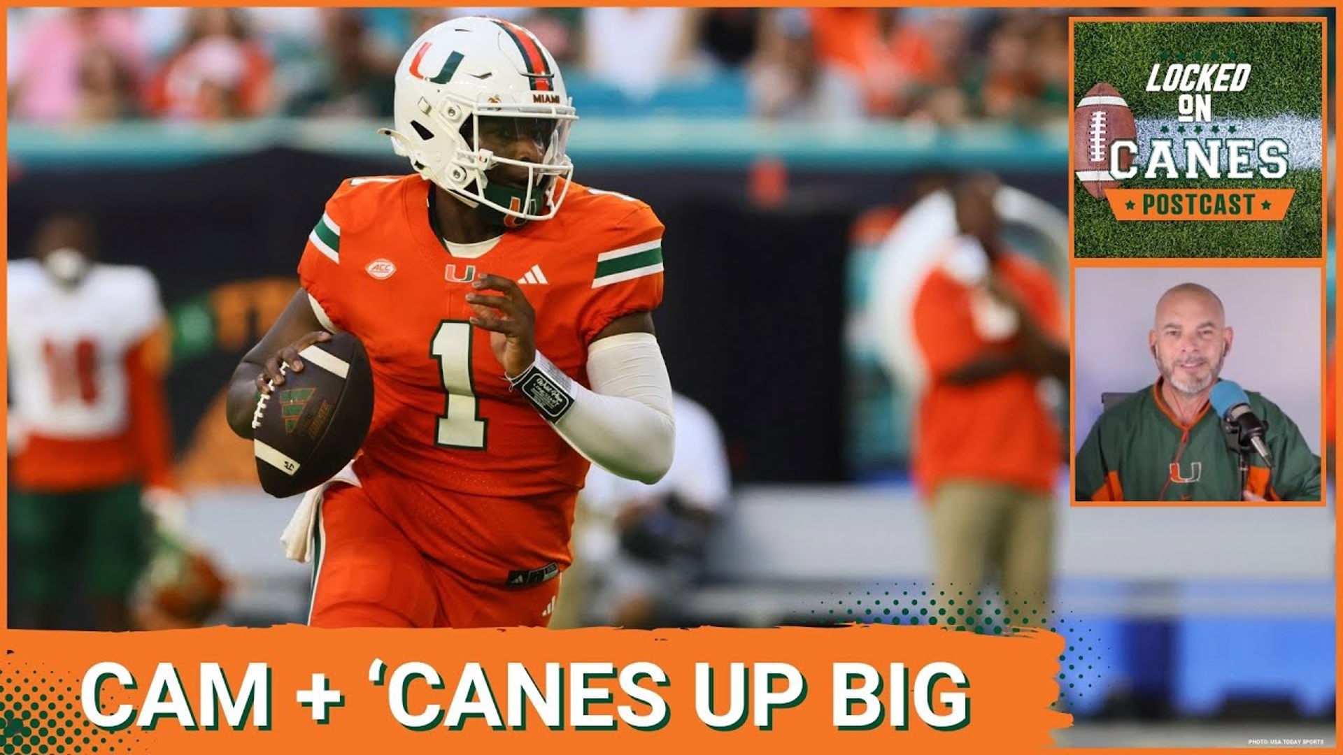 The Cam Ward show continues in Miami. Ward (20-25, 304 yards) threw three TD passes to three different receivers- Xavier Restrepo, Elijah Arroyo, and Chris Johnson.