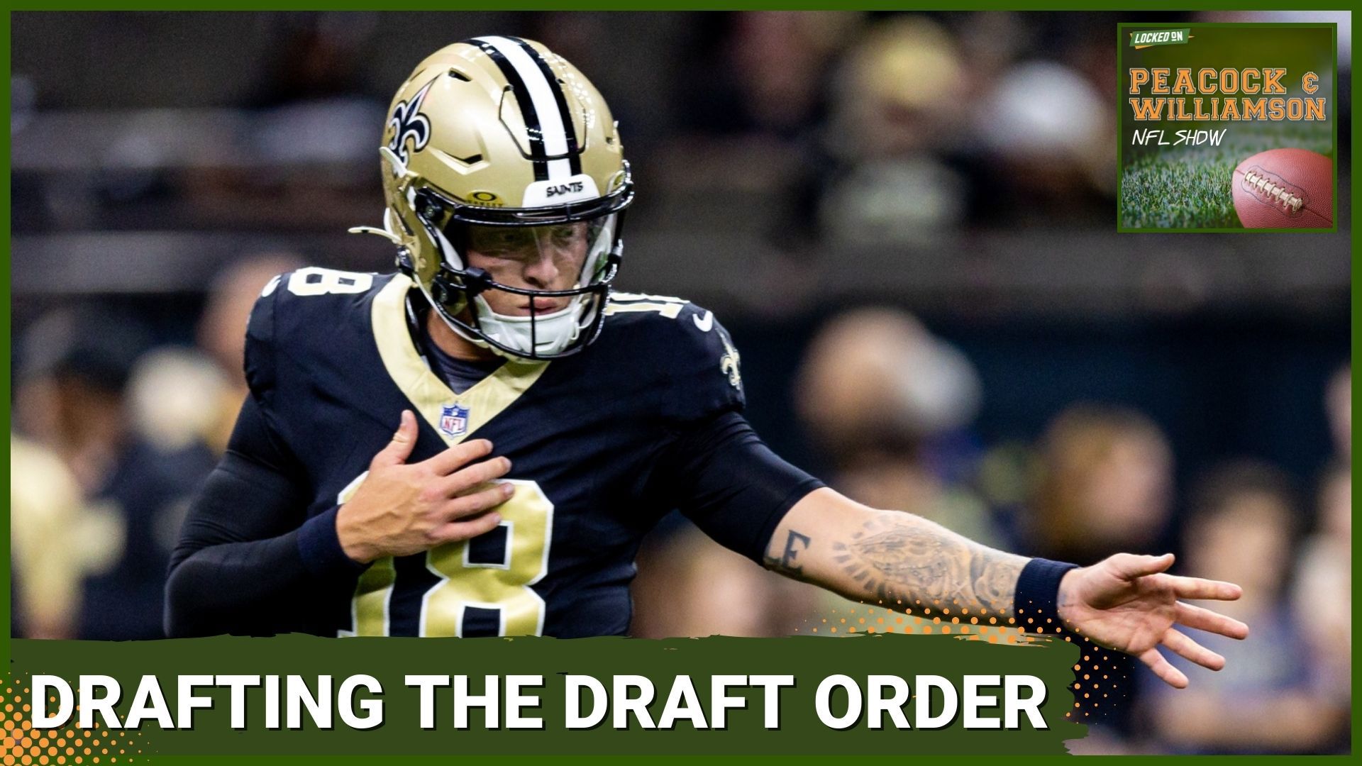 Selecting NFL teams by likelihood they will pick 1st in the 2026 NFL Draft. Notes on Arch Manning and Bill Belichick's debuts in the 2025 college football season.