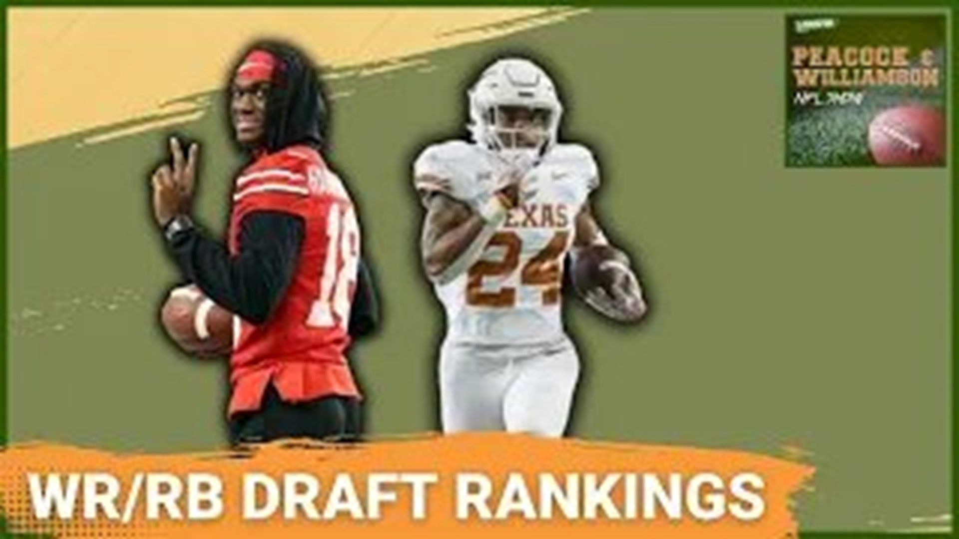 2025 NFL Draft Rankings WR and RB