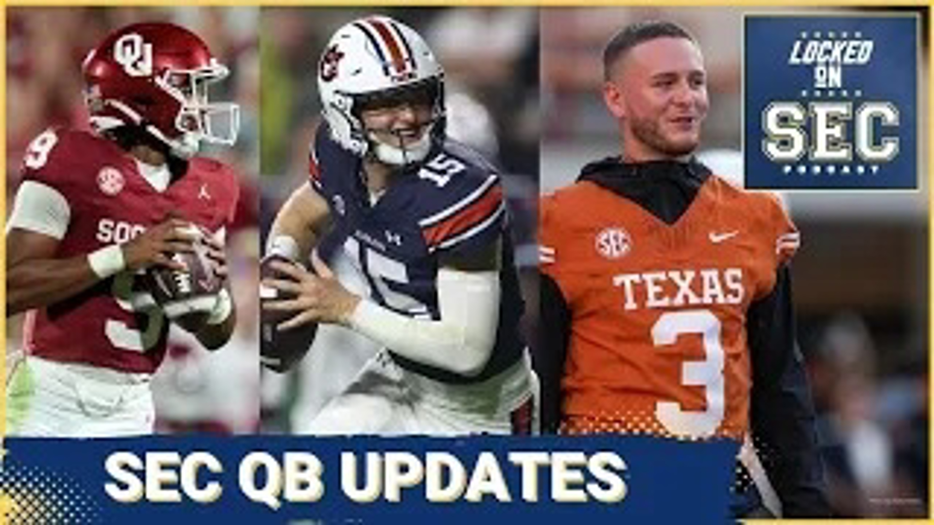 Quarterback chaos shakes up the SEC as powerhouse teams like the Oklahoma Sooners, Auburn Tigers, Texas A&M Aggies, Texas Longhorns, and Florida Gators.