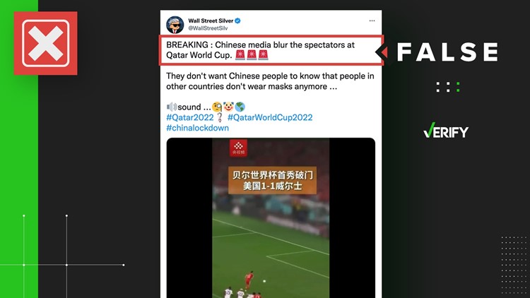 No, Chinese state media is not blurring World Cup crowds as viral tweets suggest