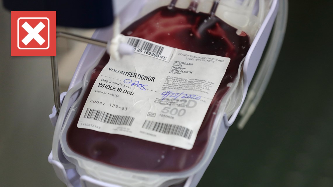 No, blood donation centers don’t sort blood by COVID-19 vaccination status