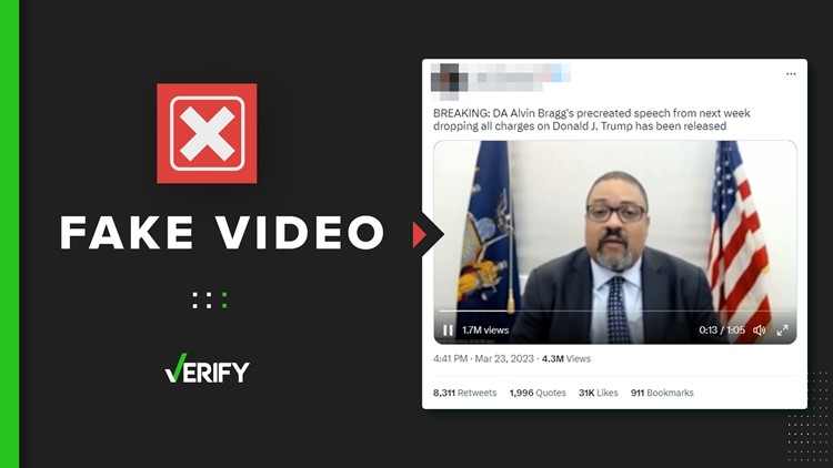 Video claiming to show Manhattan DA dropping charges against Trump is fake