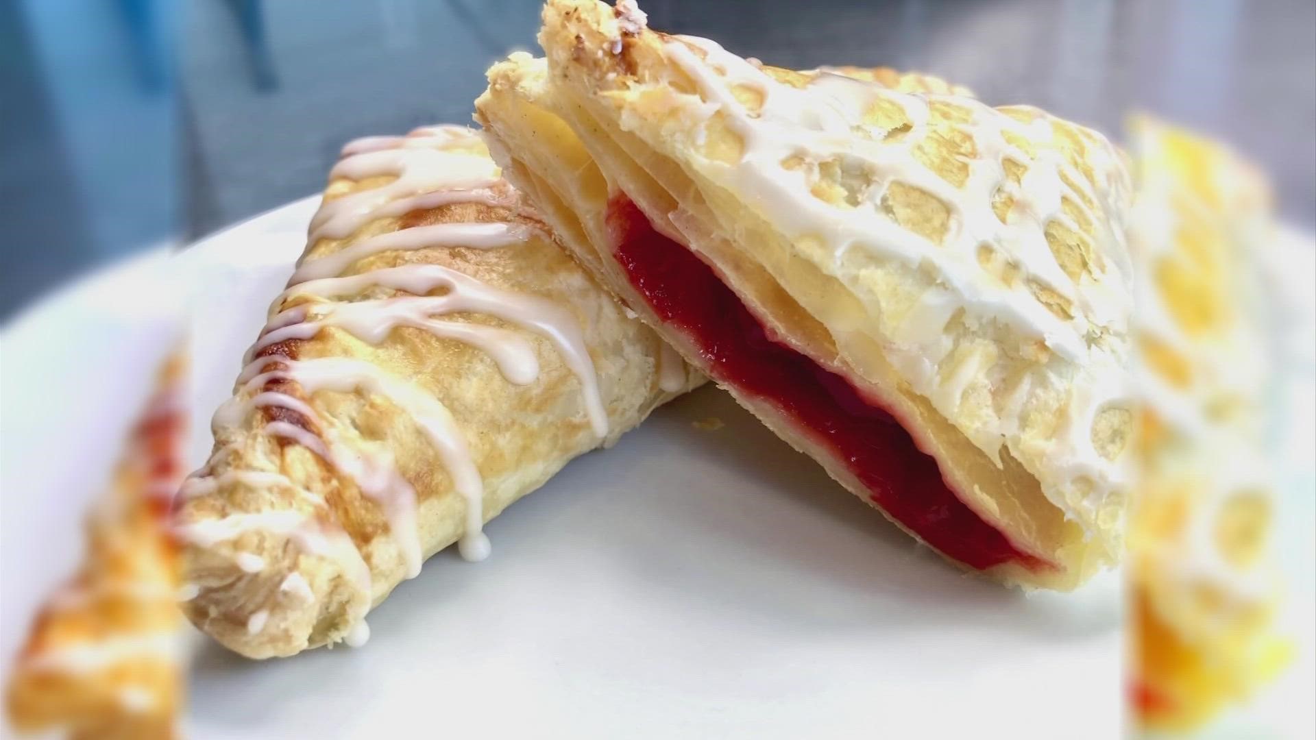 10TV's Brittany Bailey gets into the baking spirit for National Cherry Turnover Day.