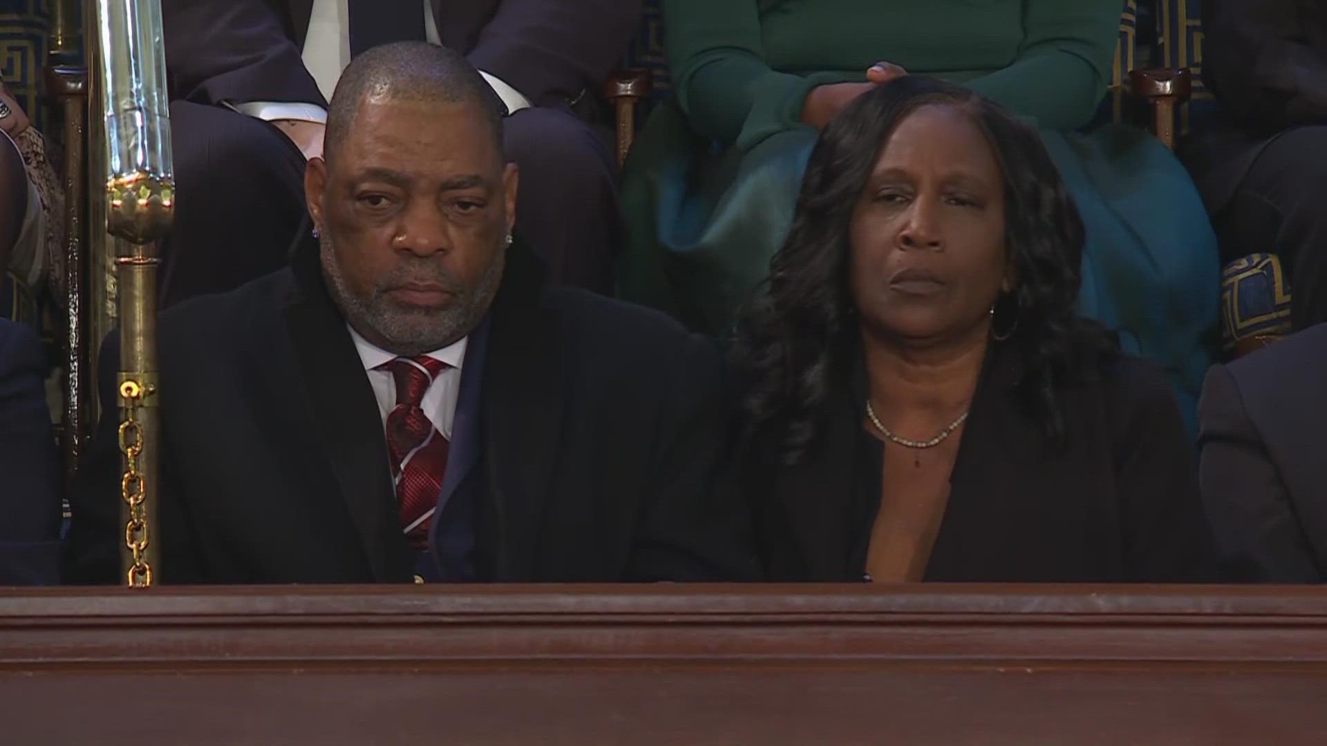 The family of Tyre Nichols, who was severely beaten by Memphis police and later died, was in the audience for the State of the Union.