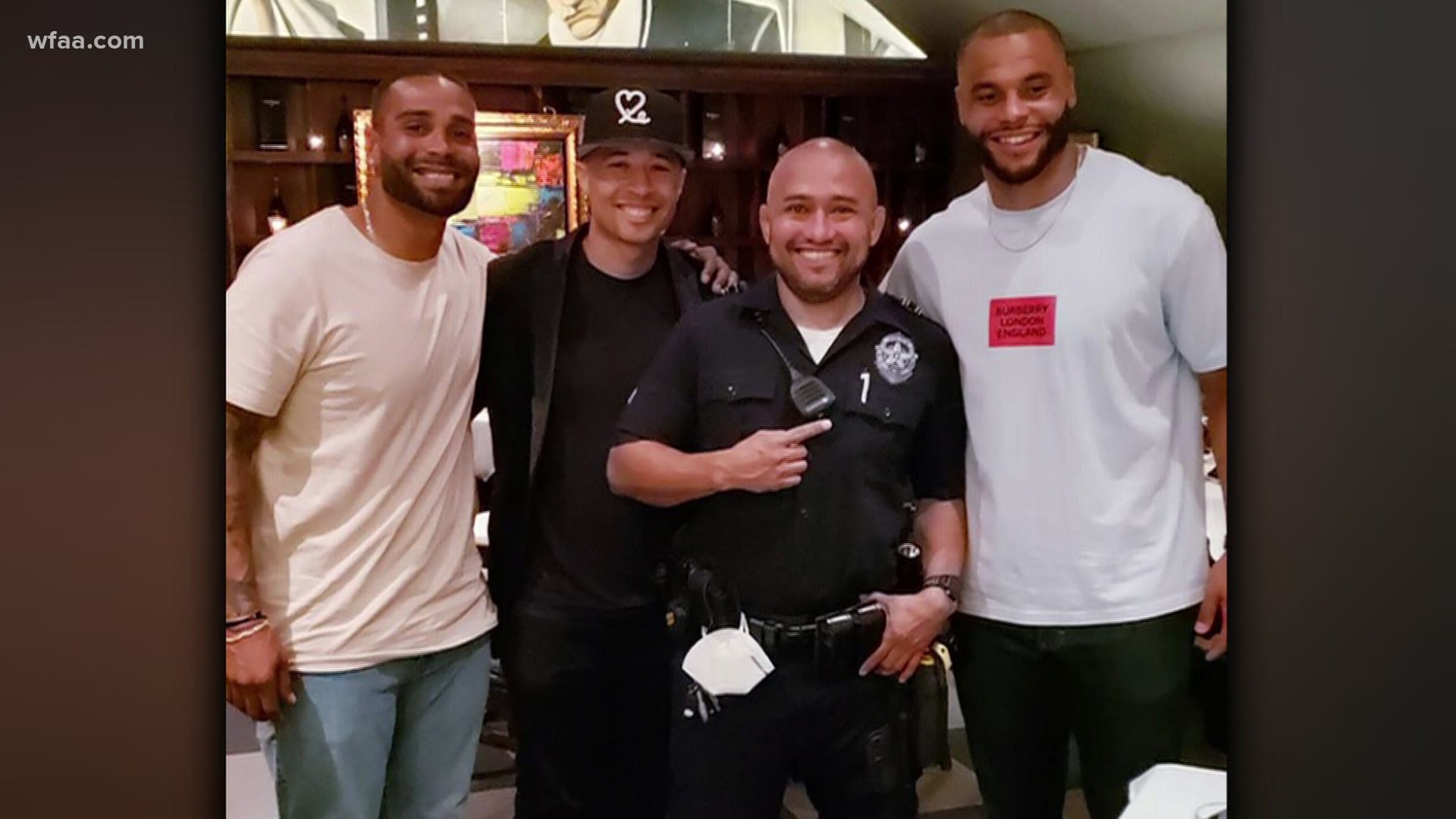 Dak Prescott invited Dallas police officer Jaime Castro to join the dinner table and take part in a healthy dialogue about police work.