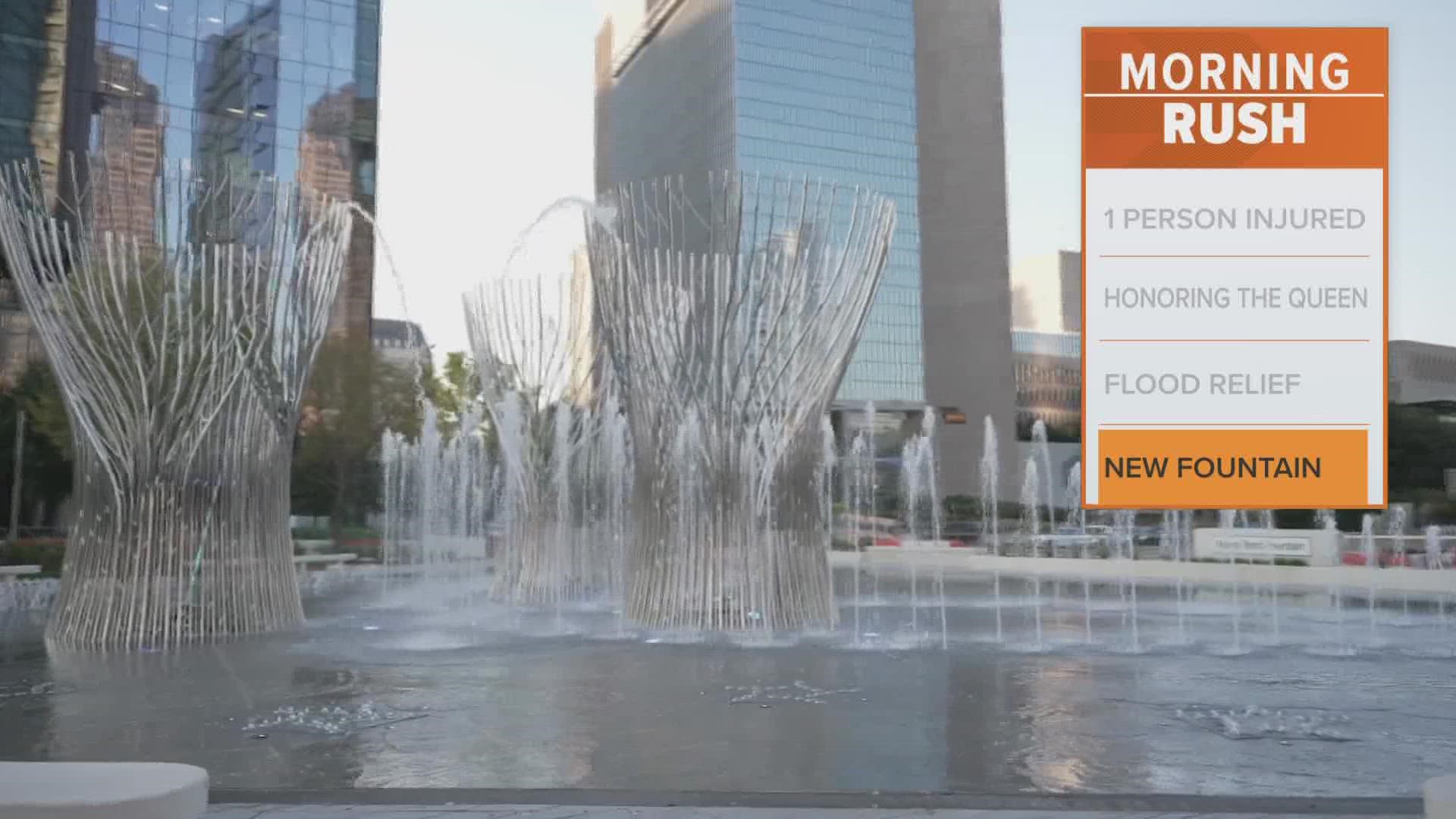 The Nancy Best Fountain is said to be the world's tallest interactive fountain, according to its home, Klyde Warren Park.
