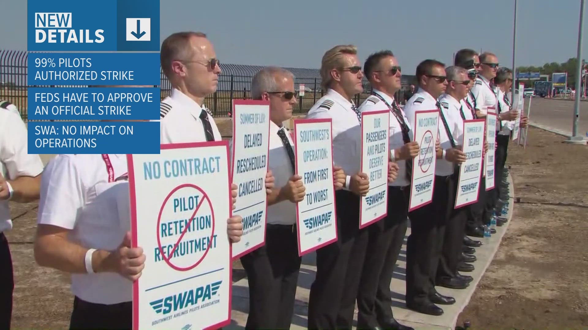 The vote doesn't mean the Southwest pilots are currently on strike.
