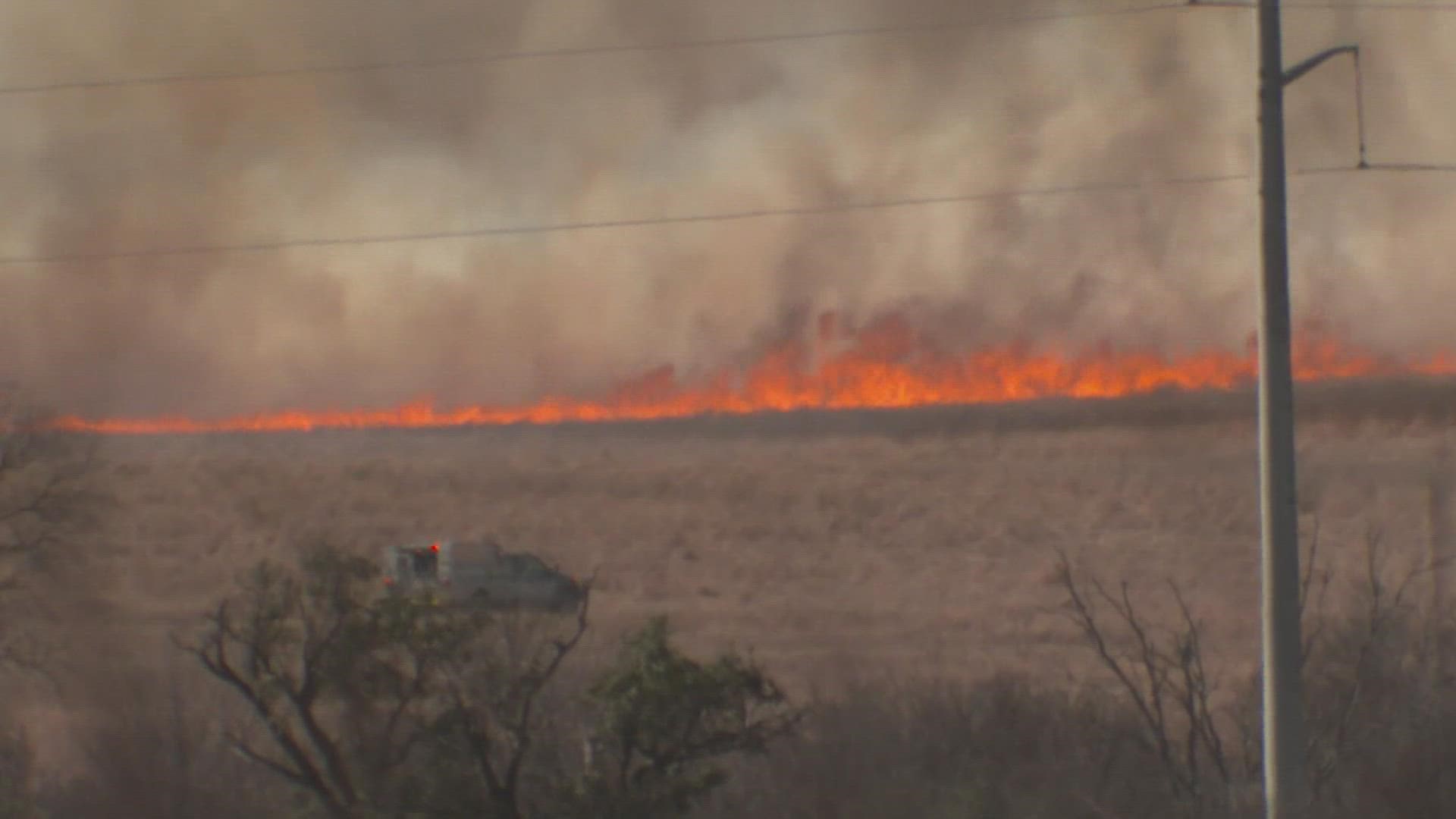 The Big L fire continued to burn Monday morning near Lipan in Hood County. Here's the latest update from WFAA reporter Chris Sadeghi.