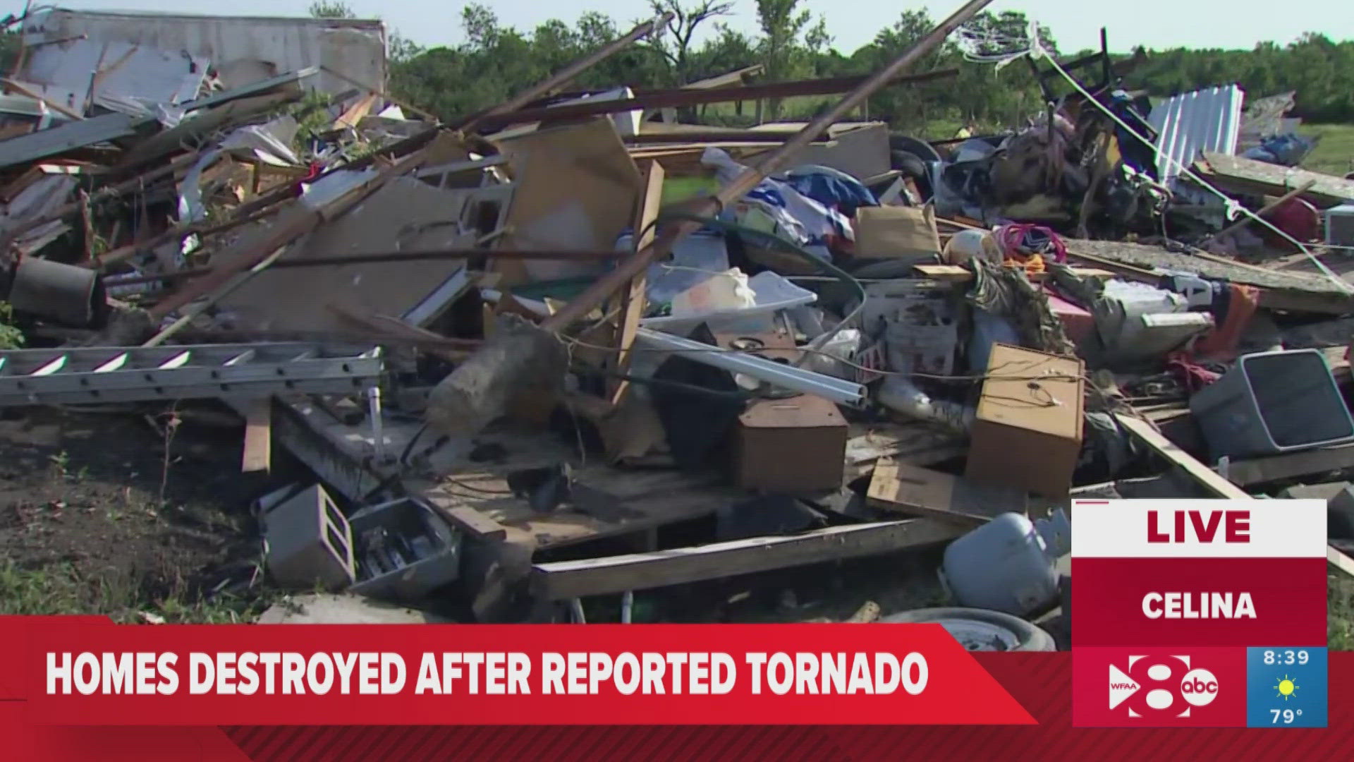 A storm destroyed multiple homes in Celina overnight. One family fled their home to find safety.