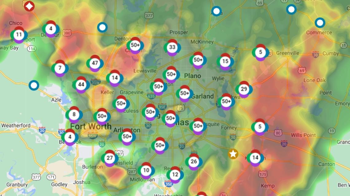 North Texas Power Outages: Latest Oncor Map After Storms | Myfoxzone.com