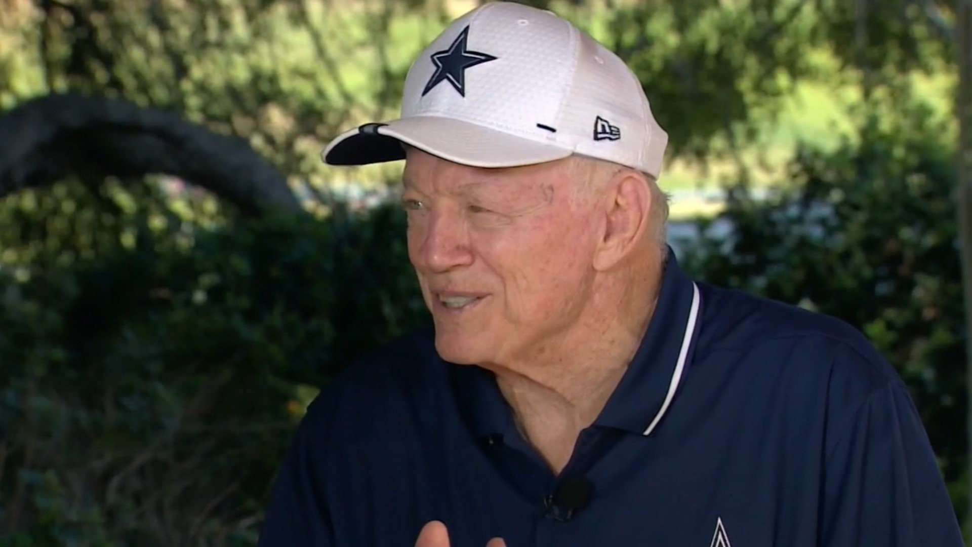 Cowboys owner Jerry Jones sat down with WFAA's Joe Trahan about the team's championship potential and his message to those who think he's only in it for the money.