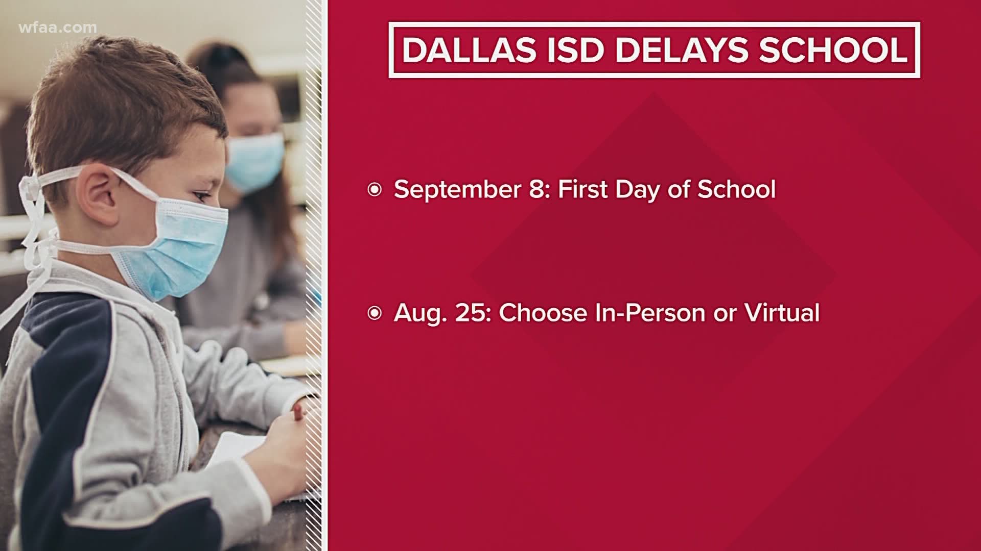 Dallas ISD votes to start school on Sept. 8