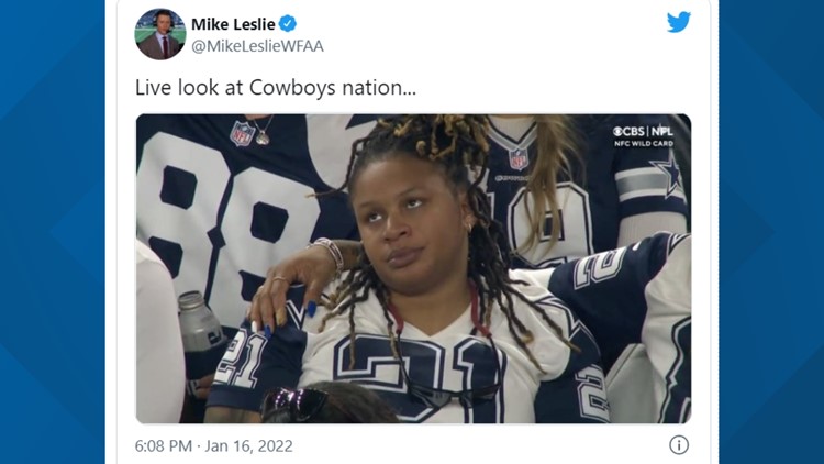 Meet the Cowboys fan who went viral for her not-impressed look at Sunday's game