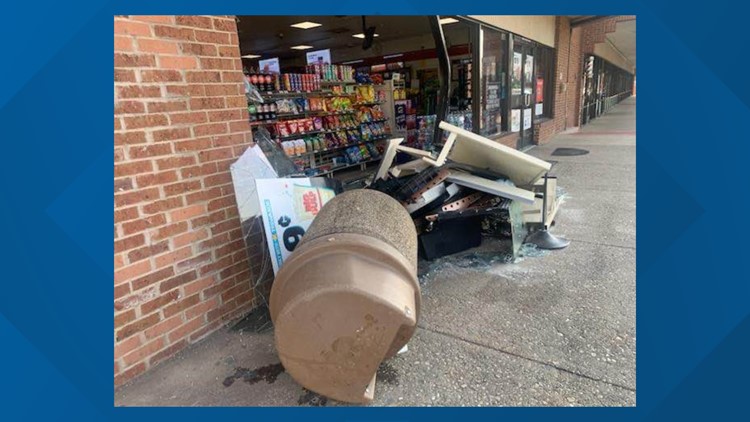 Suspects wrap ATM, rip through front of store with truck, police say
