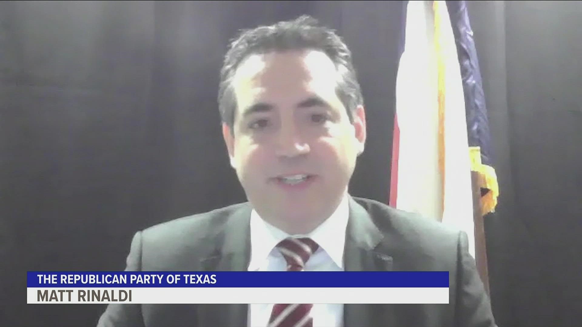 “We don’t support any new restrictions of gun laws because we don’t think it will work to make Texas safer,” Texas GOP chair Matt Rinaldi told Inside Texas Politics.