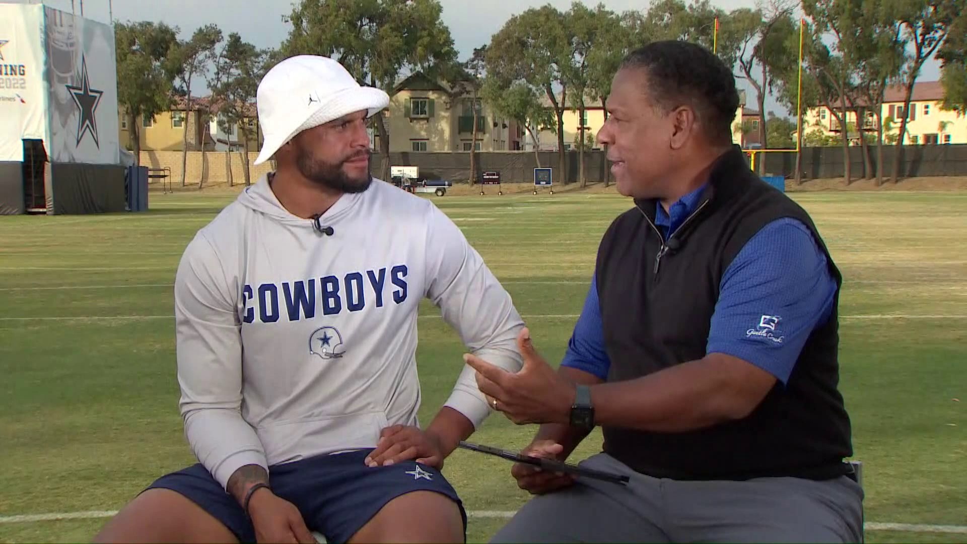 In a sitdown with WFAA's Joe Trahan, Dallas Cowboys QB Dak Prescott also spoke about self-care and his advice to youth.
