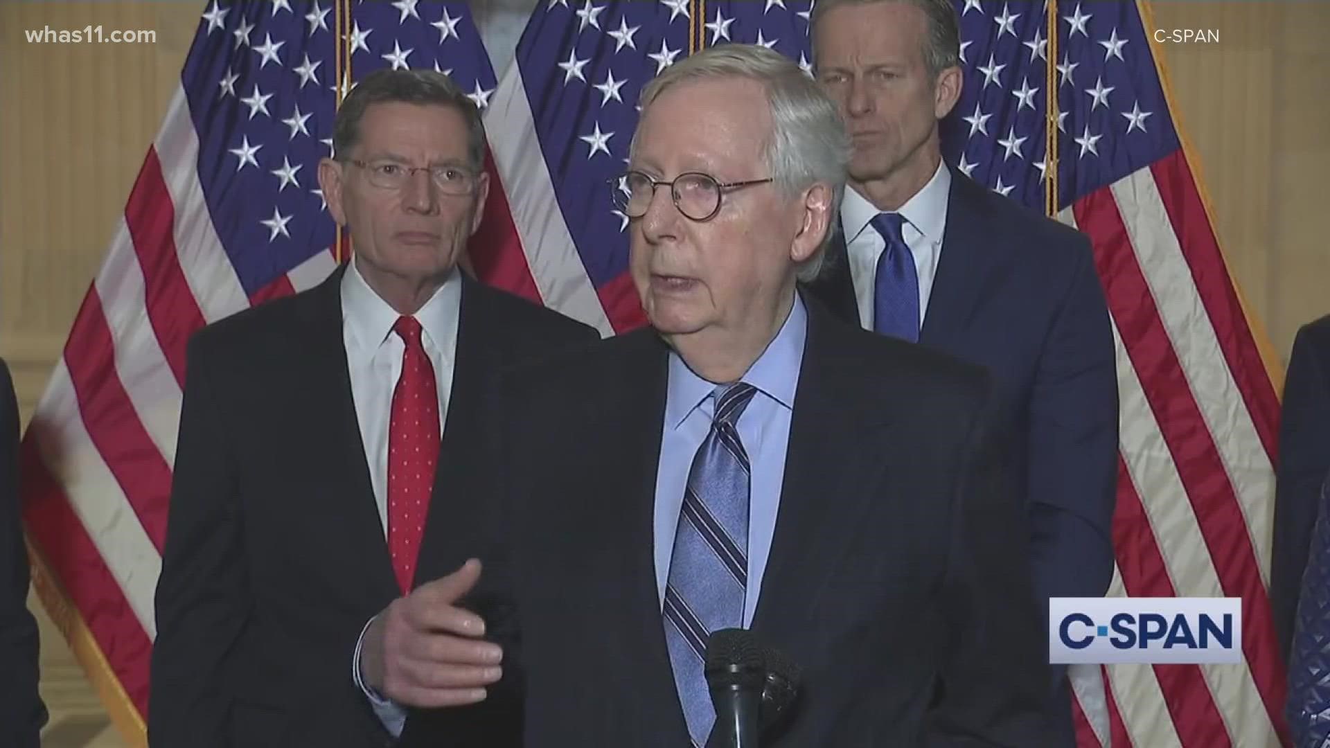 Senate Republican leader Mitch McConnell said criticism about his comments on Black voters was an "outrageous mischaracterization."