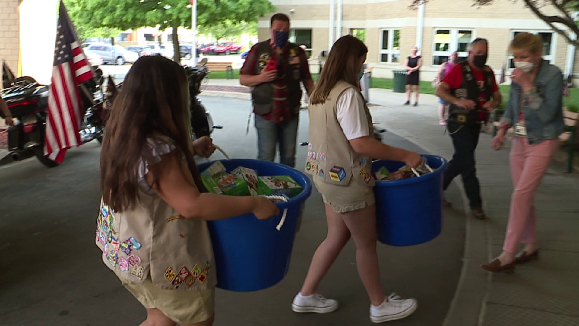 Troop leaders say it was their way of giving back to the veterans for their service.