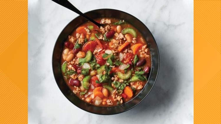 Put pork and your favorite veggies and beans together for this easy-to-cook stew!