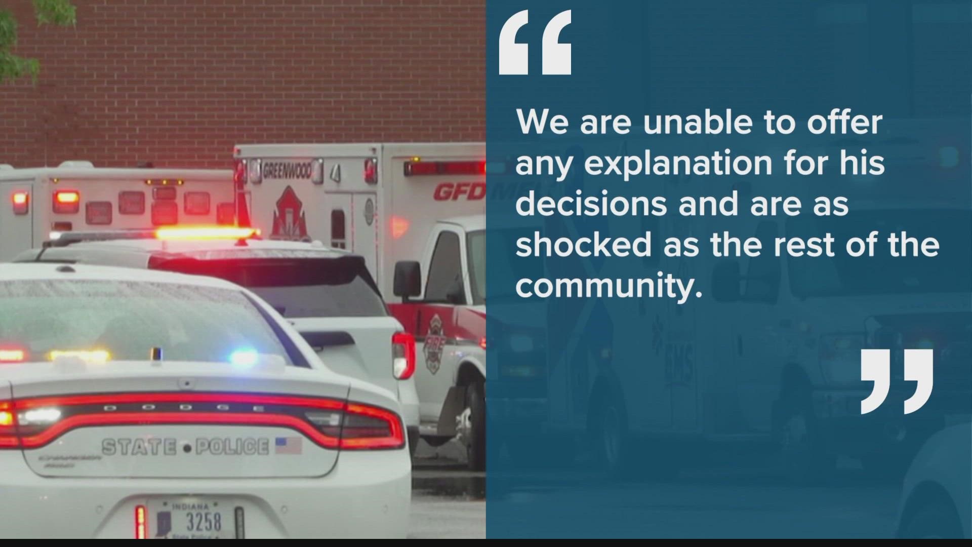 The family of the man accused of shooting and killing three people at the Greenwood Park Mall released a statement.