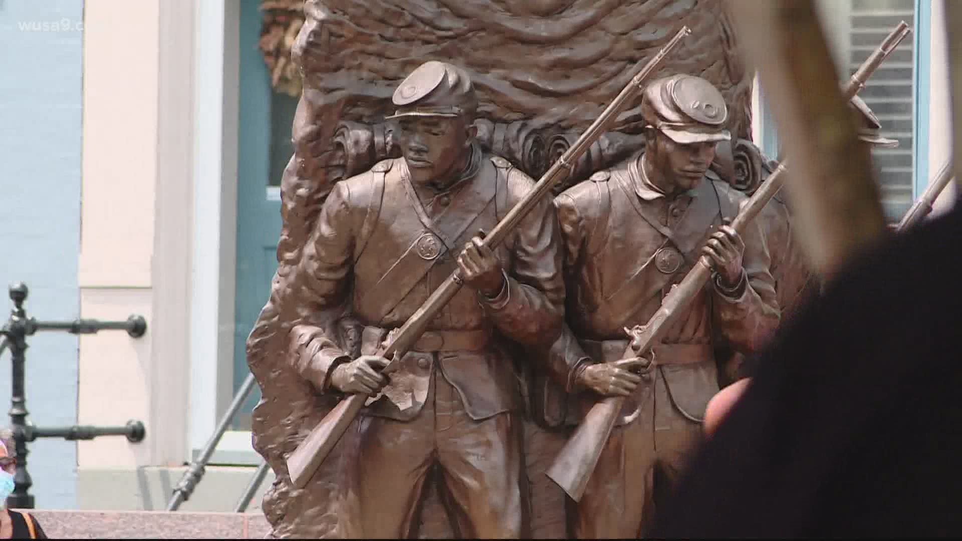 Advocates say the effort here is not to bury history... but to re-frame it to honor those who fought and died for freedom.