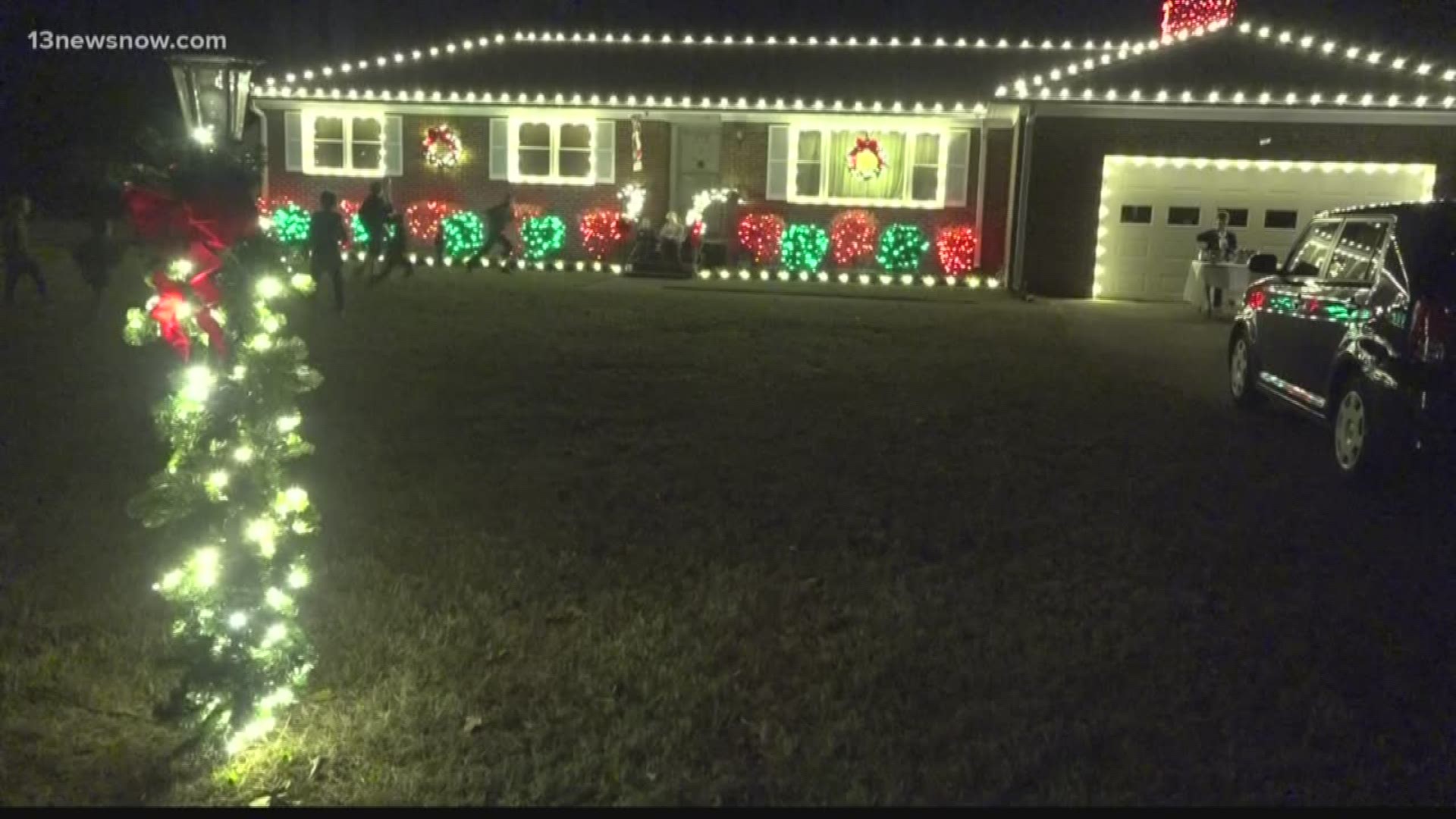 A Virginia Beach family's holiday season was uplifted tonight with the power of light.
