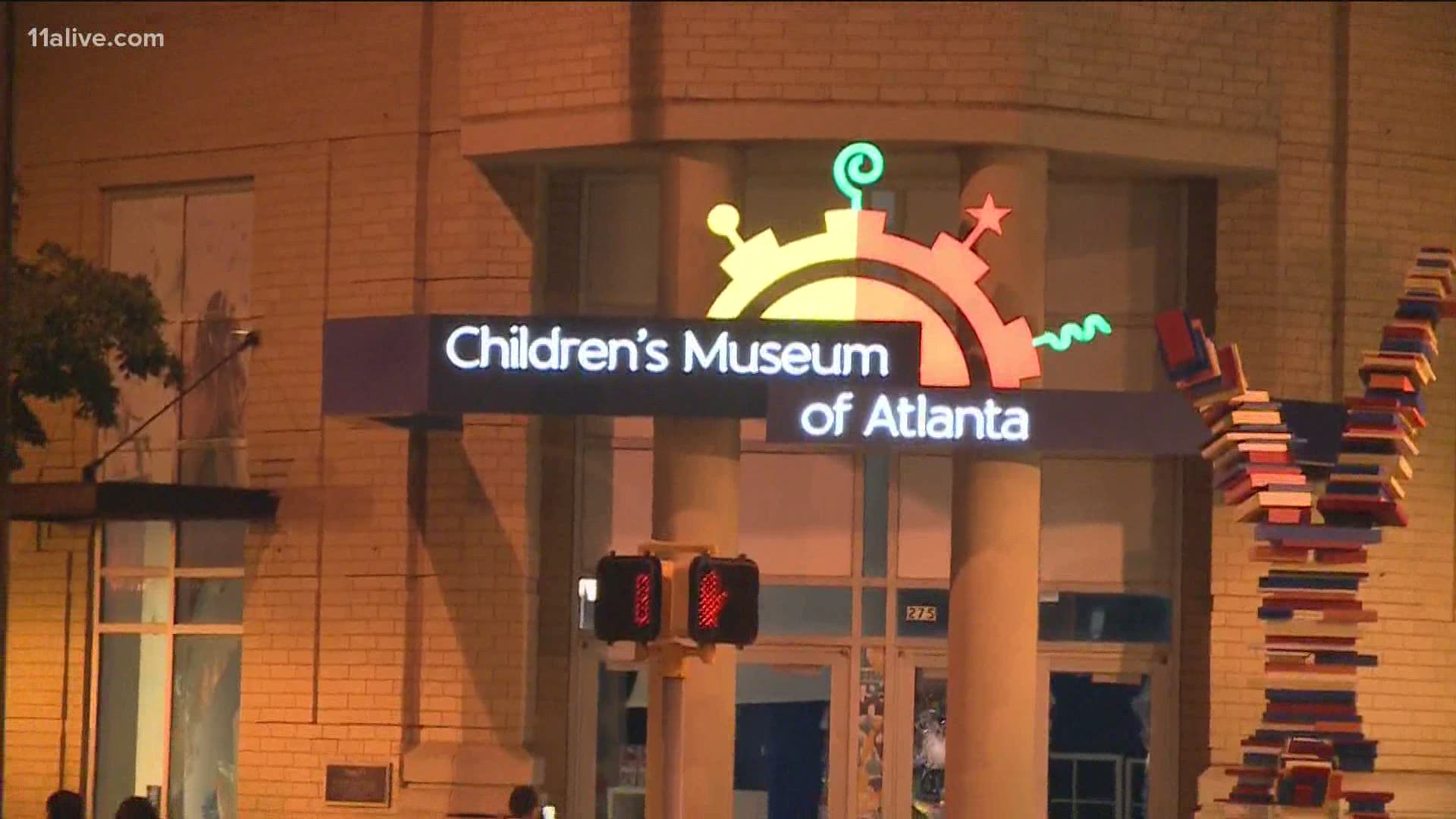 Windows broken Atlanta Children's Museum Saturday night.